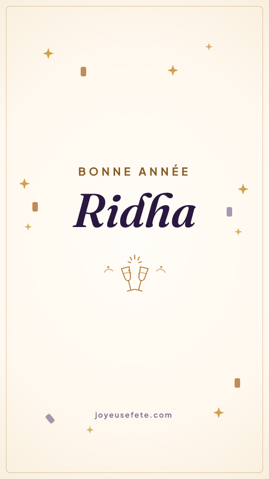 Image « Bonne année Ridha » au format story