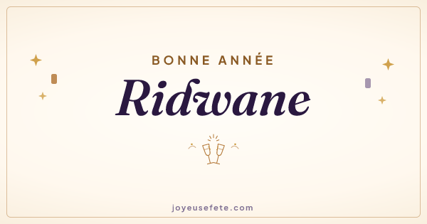 Image « Bonne année Ridwane » au format large
