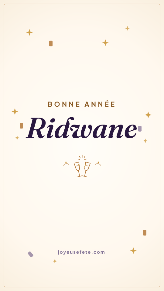 Image « Bonne année Ridwane » au format story