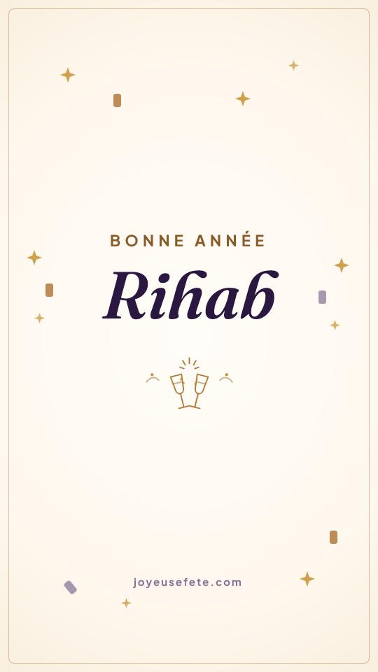Image « Bonne année Rihab » au format story
