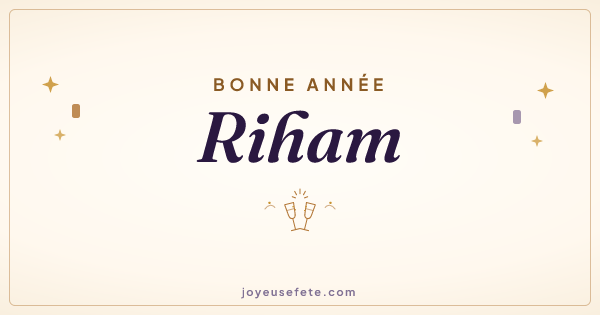 Image « Bonne année Riham » au format large