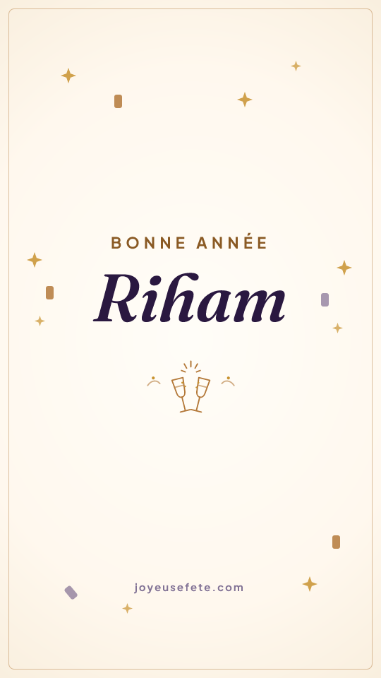 Image « Bonne année Riham » au format story