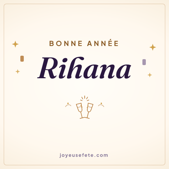 Image carrée « Bonne année Rihana » pour WhatsApp