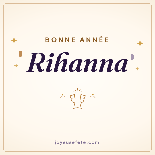 Image carrée « Bonne année Rihanna » pour WhatsApp