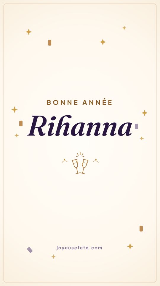 Image « Bonne année Rihanna » au format story