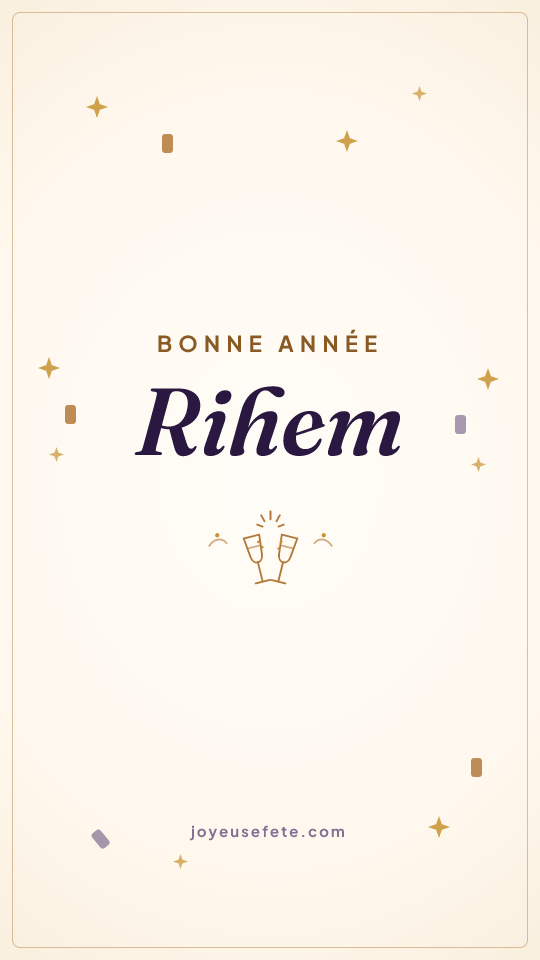Image « Bonne année Rihem » au format story