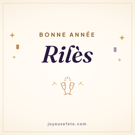 Image carrée « Bonne année Rilès » pour WhatsApp