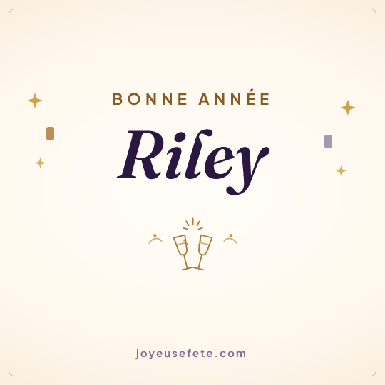 Image carrée « Bonne année Riley » pour WhatsApp