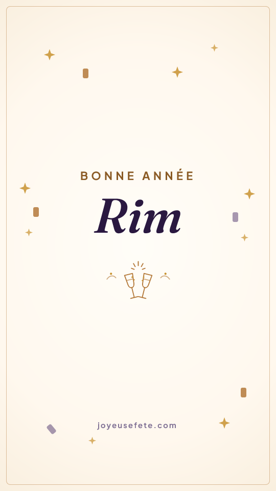 Image « Bonne année Rim » au format story