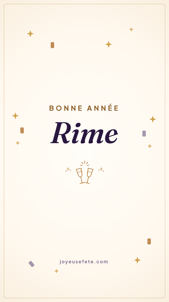 Image « Bonne année Rime » au format story