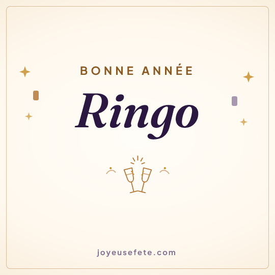 Image carrée « Bonne année Ringo » pour WhatsApp