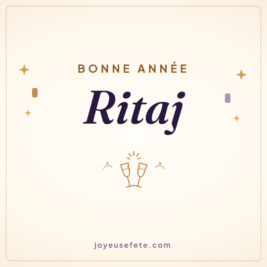 Image carrée « Bonne année Ritaj » pour WhatsApp