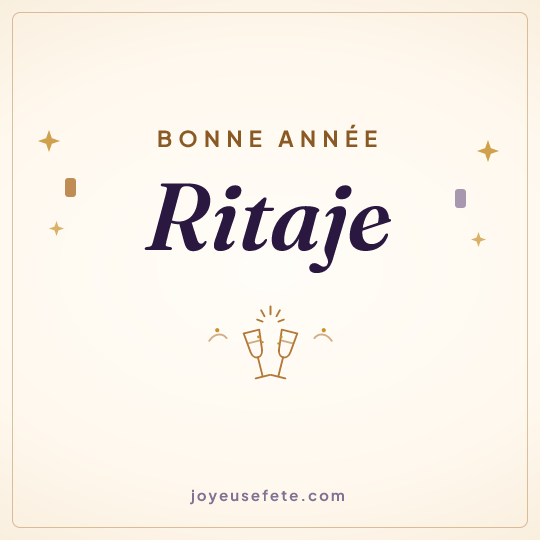 Image carrée « Bonne année Ritaje » pour WhatsApp