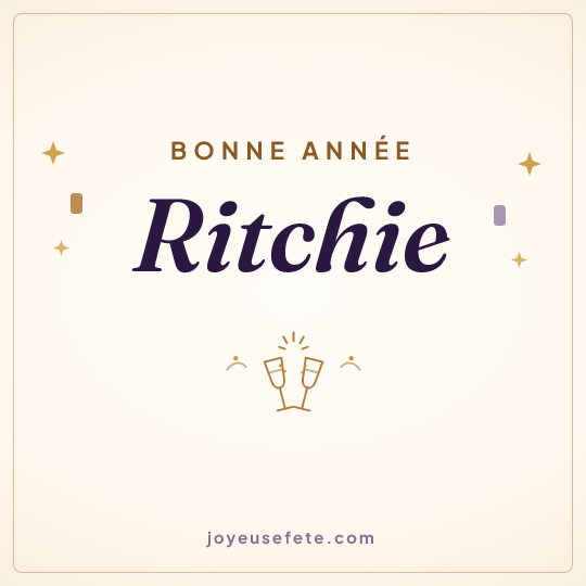 Image carrée « Bonne année Ritchie » pour WhatsApp