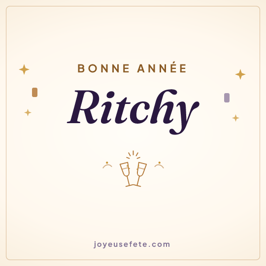 Image carrée « Bonne année Ritchy » pour WhatsApp