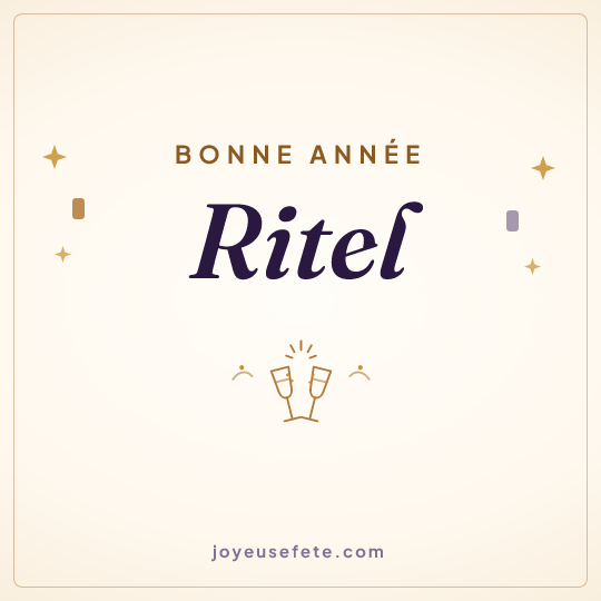 Image carrée « Bonne année Ritel » pour WhatsApp