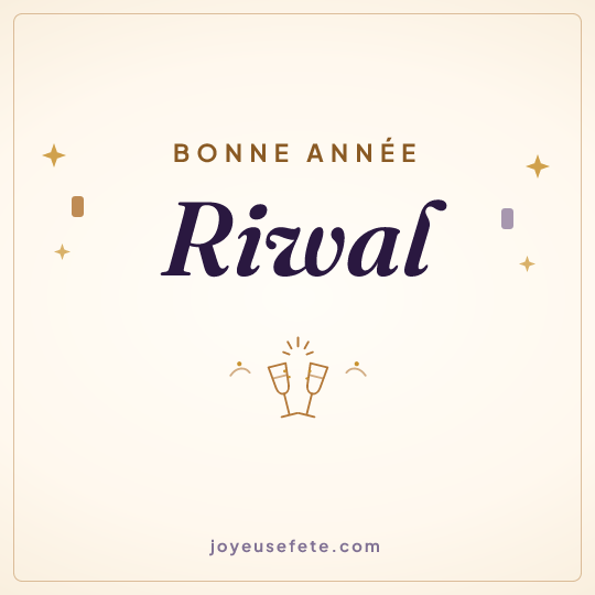 Image carrée « Bonne année Riwal » pour WhatsApp