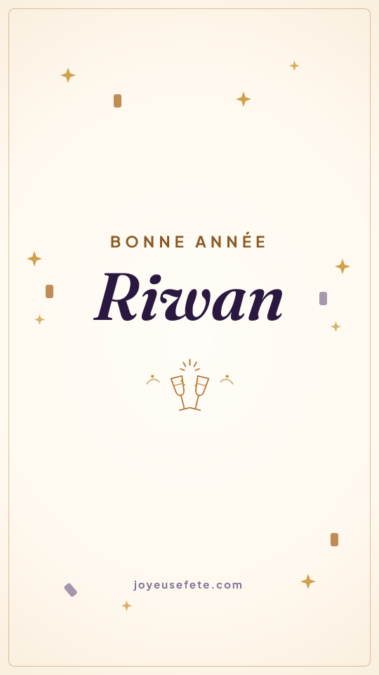 Image « Bonne année Riwan » au format story