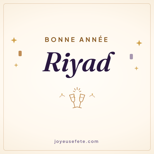 Image carrée « Bonne année Riyad » pour WhatsApp