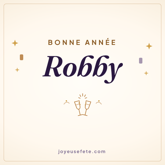 Image carrée « Bonne année Robby » pour WhatsApp