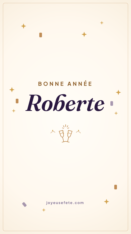 Image « Bonne année Roberte » au format story