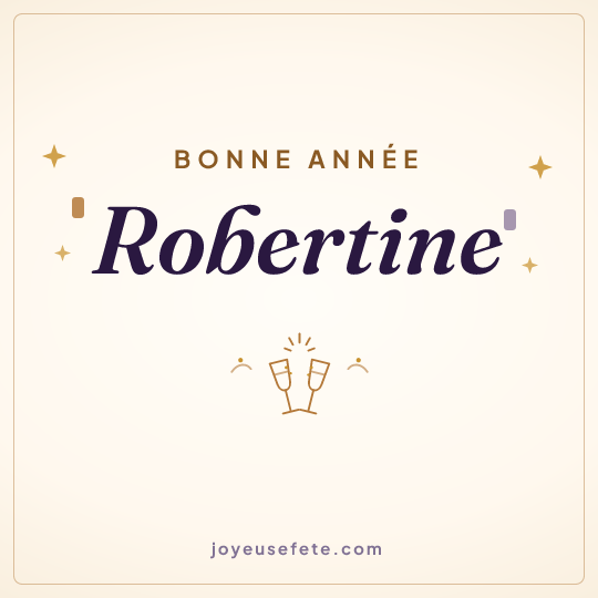 Image carrée « Bonne année Robertine » pour WhatsApp