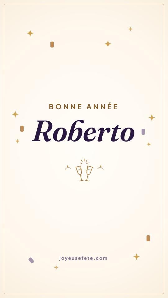Image « Bonne année Roberto » au format story