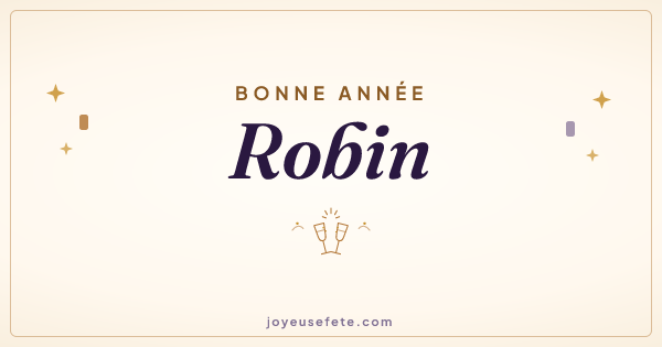 Image « Bonne année Robin » au format large
