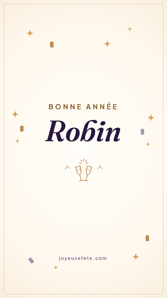 Image « Bonne année Robin » au format story
