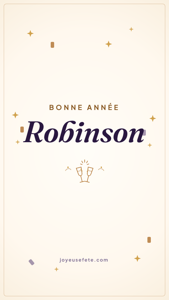 Image « Bonne année Robinson » au format story