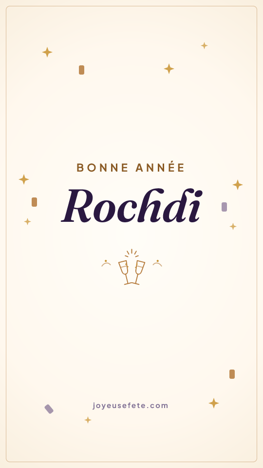 Image « Bonne année Rochdi » au format story