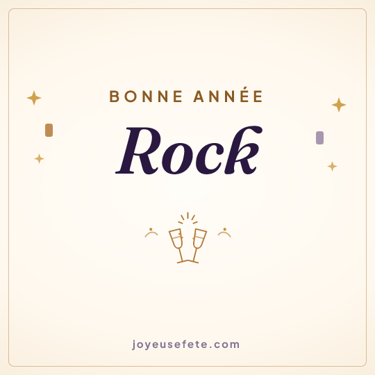 Image carrée « Bonne année Rock » pour WhatsApp