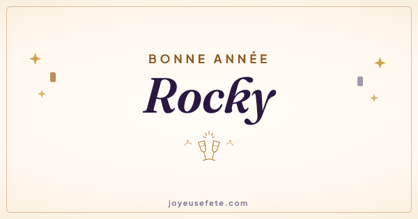 Image « Bonne année Rocky » au format large