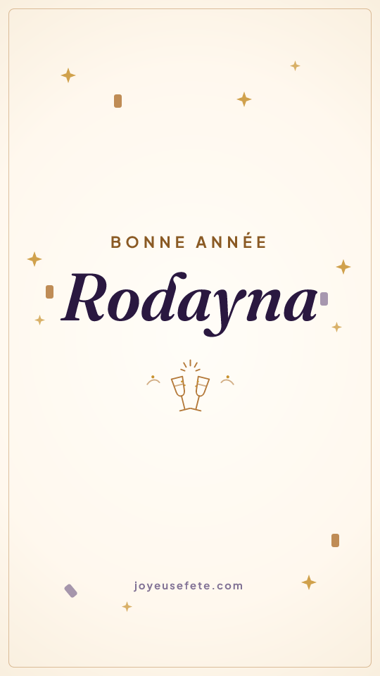 Image « Bonne année Rodayna » au format story