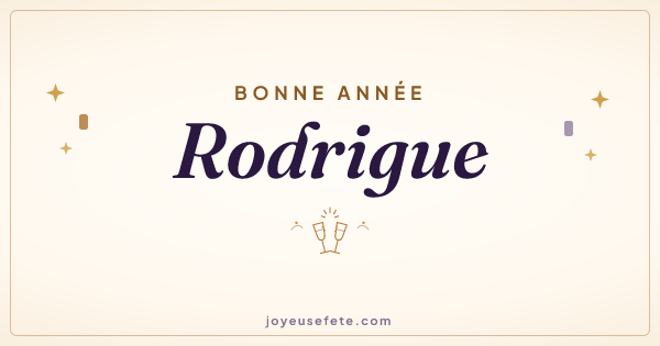 Image « Bonne année Rodrigue » au format large