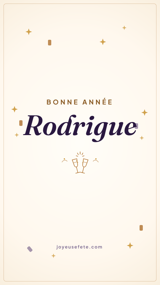 Image « Bonne année Rodrigue » au format story