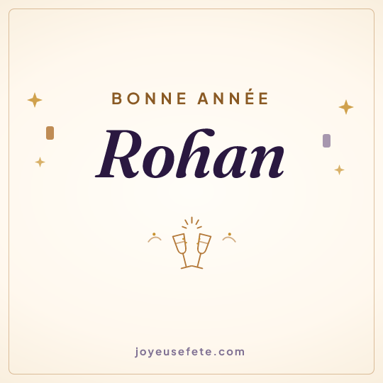 Image carrée « Bonne année Rohan » pour WhatsApp