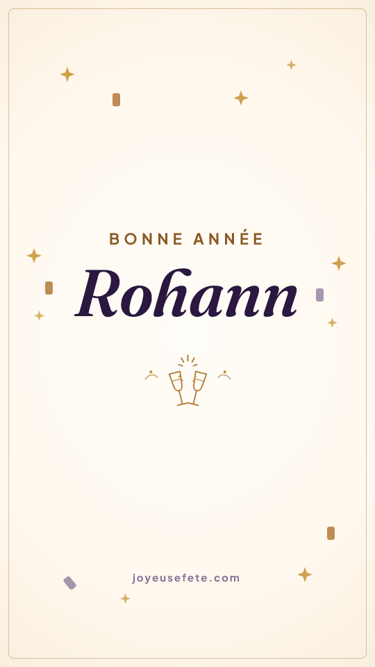 Image « Bonne année Rohann » au format story