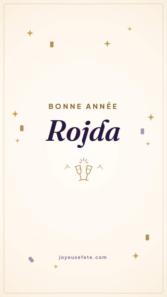 Image « Bonne année Rojda » au format story