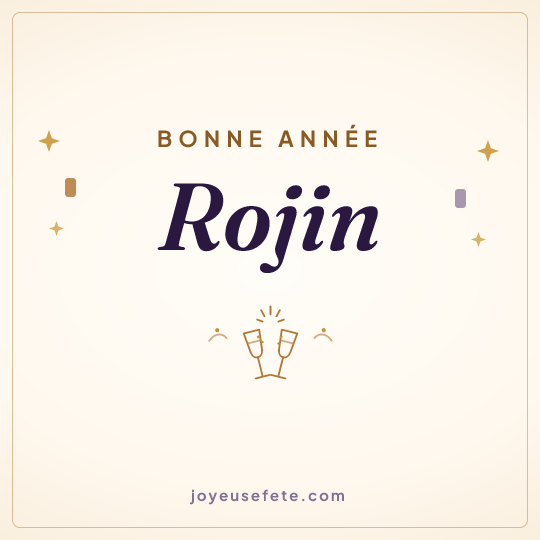 Image carrée « Bonne année Rojin » pour WhatsApp