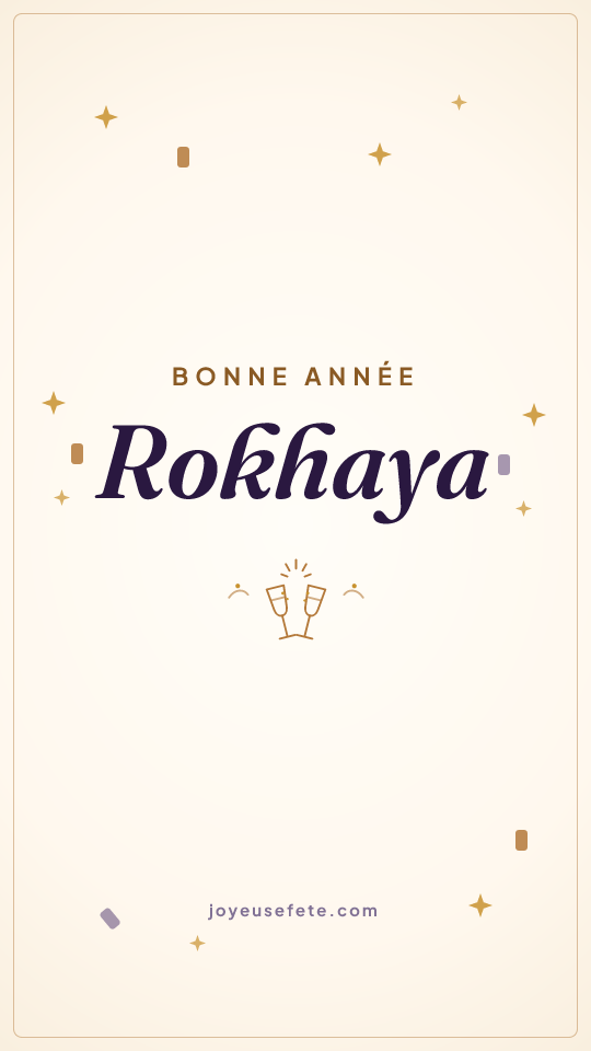 Image « Bonne année Rokhaya » au format story