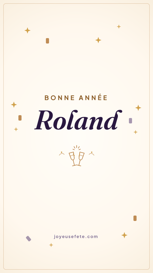 Image « Bonne année Roland » au format story