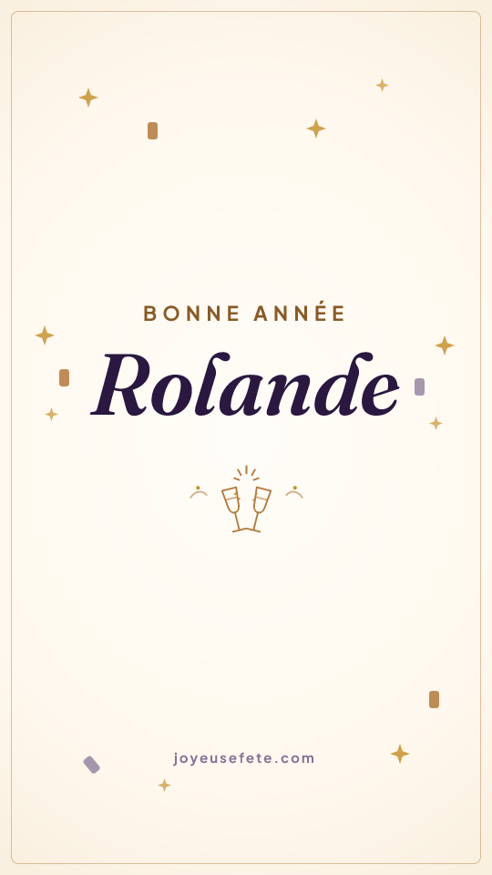 Image « Bonne année Rolande » au format story