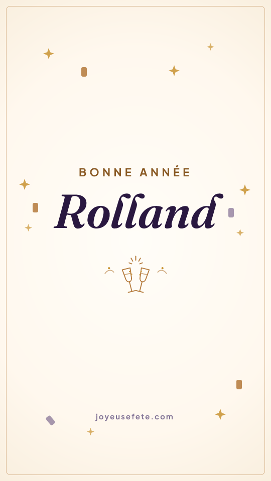 Image « Bonne année Rolland » au format story