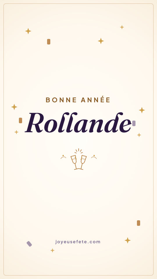 Image « Bonne année Rollande » au format story