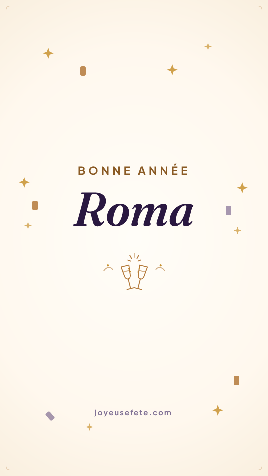 Image « Bonne année Roma » au format story