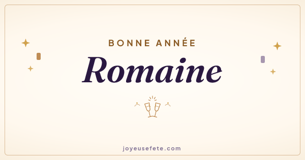 Image « Bonne année Romaine » au format large