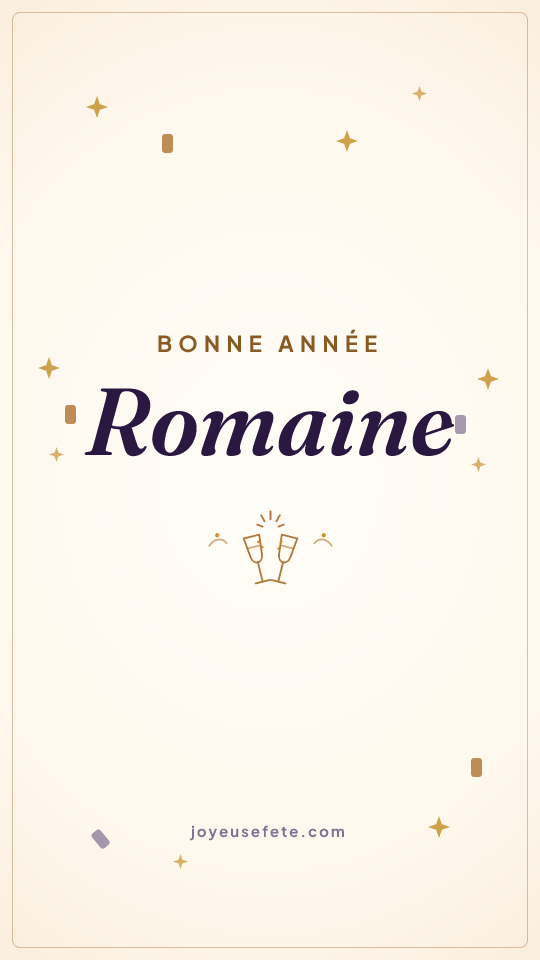 Image « Bonne année Romaine » au format story
