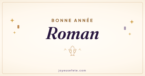 Image « Bonne année Roman » au format large