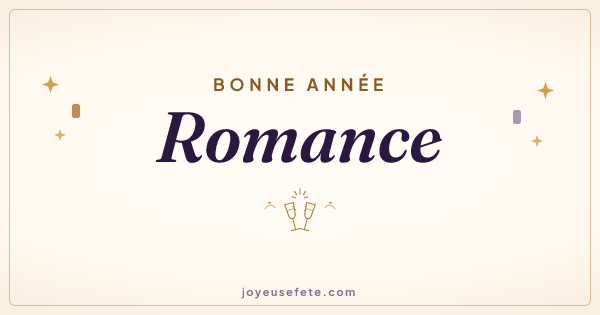 Image « Bonne année Romance » au format large